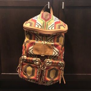 Tribal Pattern Canvas Backpack